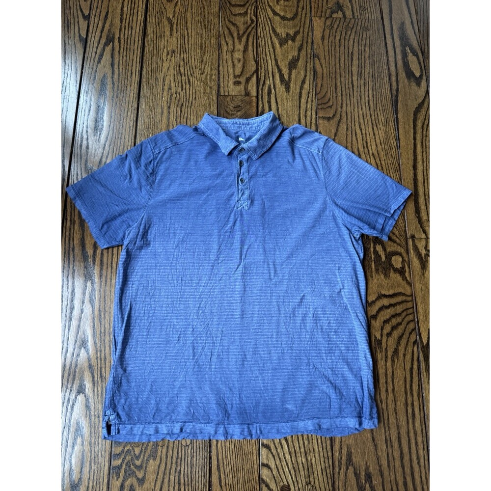 Tommy Bahama Men's Short Sleeve Polo Shirt Regular Fit, Blue, Size Large